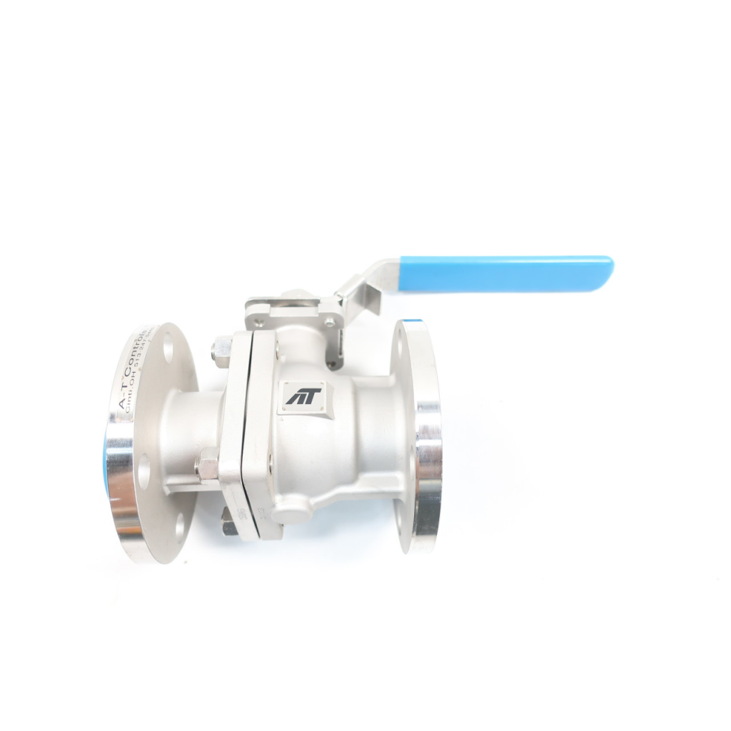 A-t Controls AT 90-F1 Manual 150 Stainless Flanged Ball Valve 2in