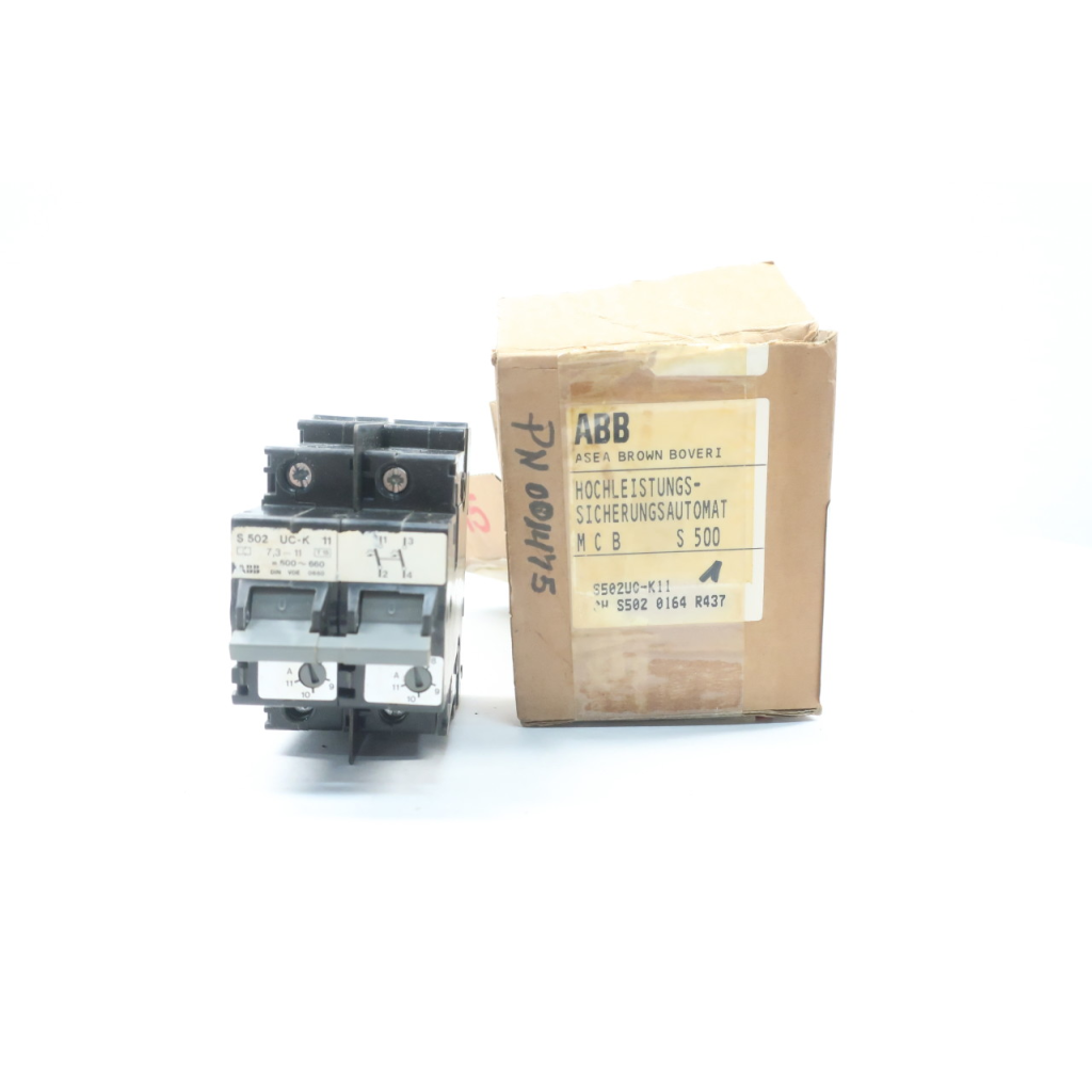 Abb S502UC-K11 Miniature Circuit Breaker 2p 11a Amp 600v-ac 600v-dc
