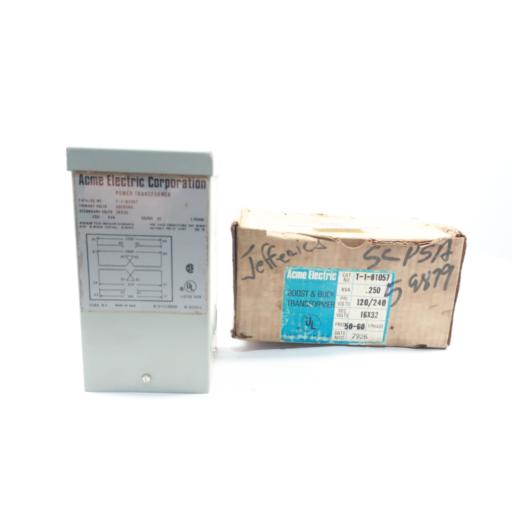 Acme T-1-81057 Power Transformer 1ph 0.25kva 120/240v-ac 16/32v-ac