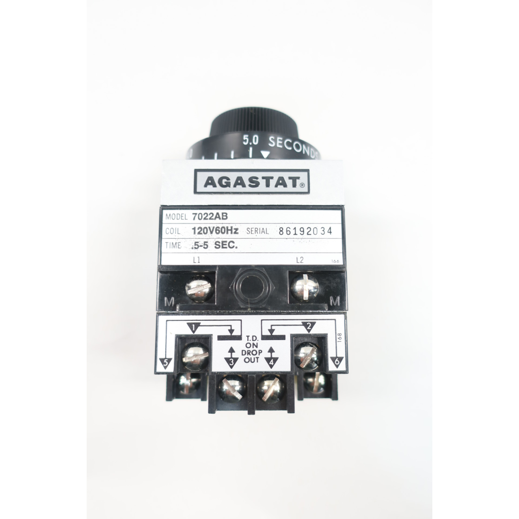 Agastat 7022AB Time Delay Relay 0.5-5sec 120v-ac