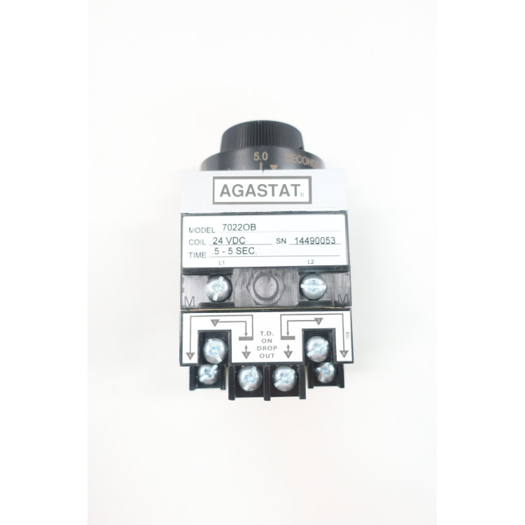 Agastat 7022OB Time Delay Relay 0.5-5sec 24v-dc