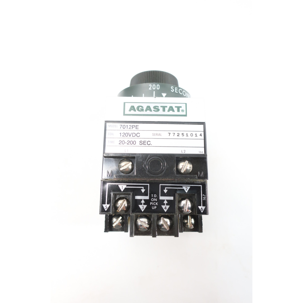 Agastat 7012PE Time Delay Relay 20-200sec 120v-dc
