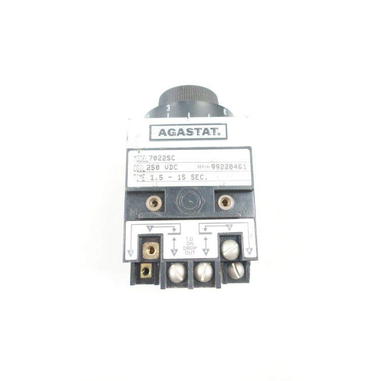 Agastat 7022SC Time Delay Relay 1.5-15sec 250v-dc