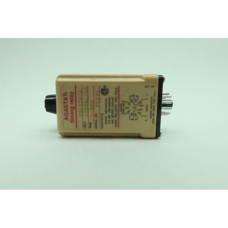 Agastat SSC12ACA Time Delay Relay 1-30sec 120v-ac