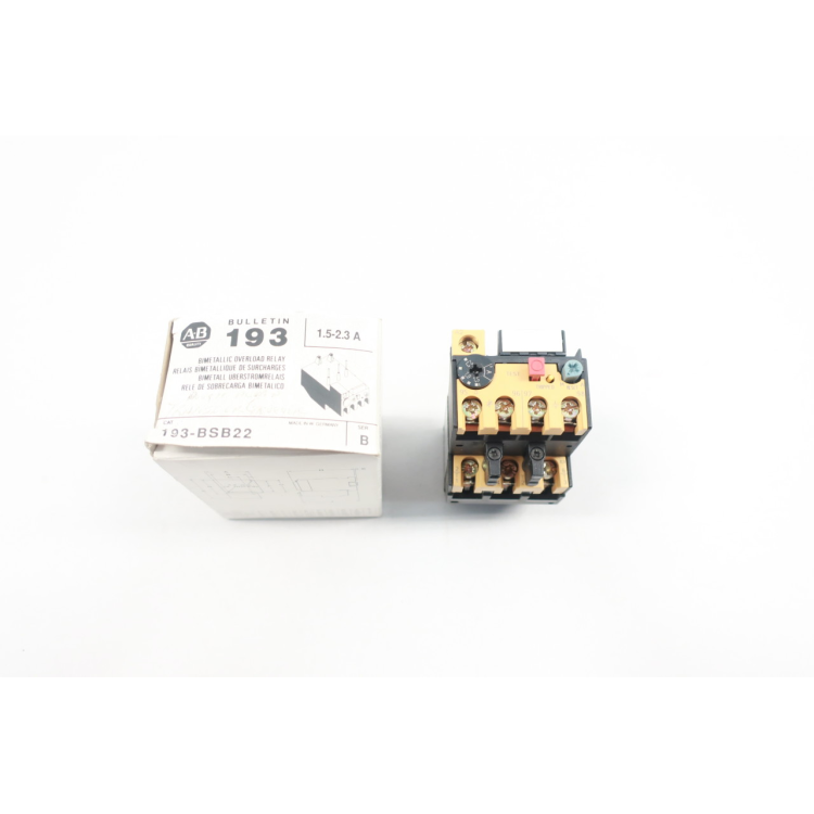 Allen Bradley 193-BSB22 Bimetallic Overload Relay 1.5-2.3a Ser B
