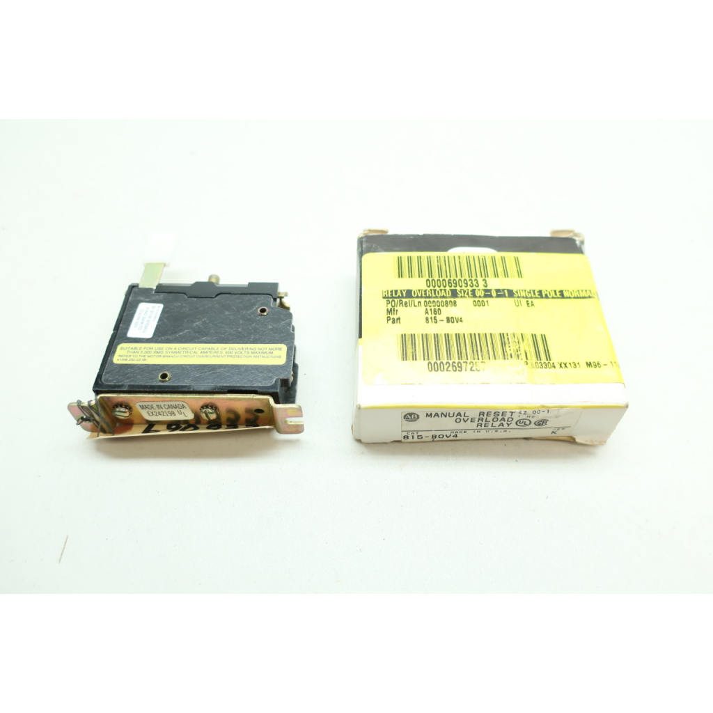 Allen Bradley 815-B0V4 Manuel Reset Overload Relay Ser K