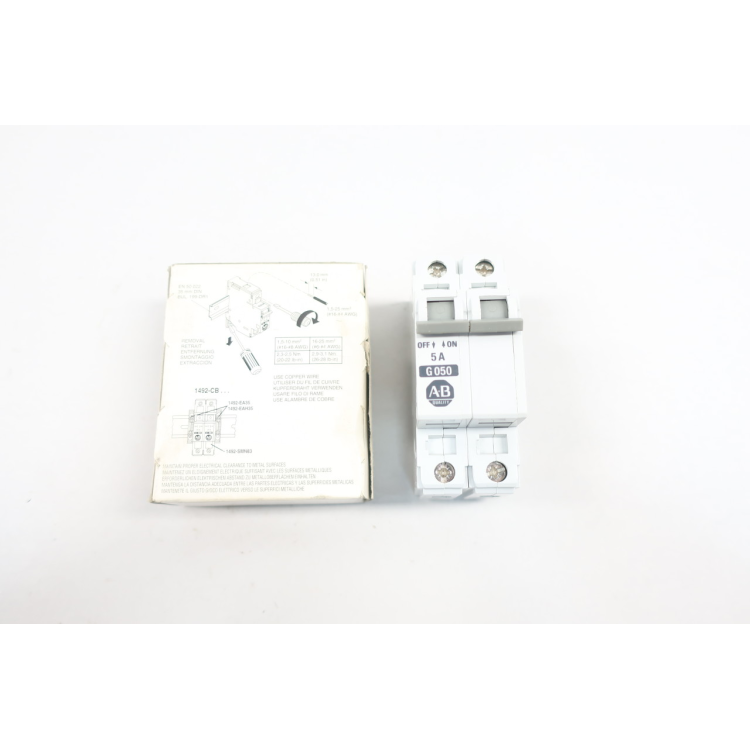 Allen Bradley 1492-CB2G050 Circuit Breaker 2p 5a 480v-ac Ser B