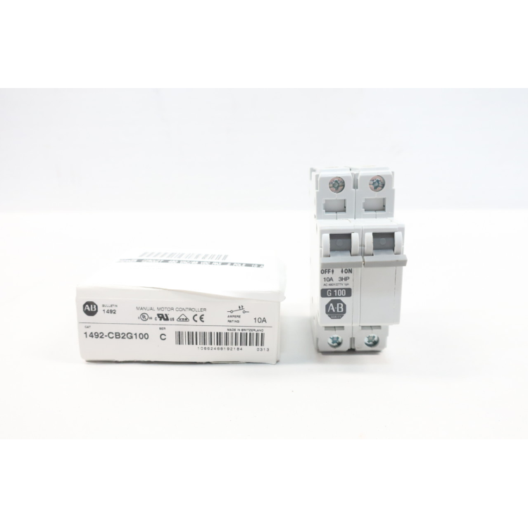 Allen Bradley 1492-CB2G100 G100 Molded Case Circuit Breaker 2p 10a 480v-ac Ser C