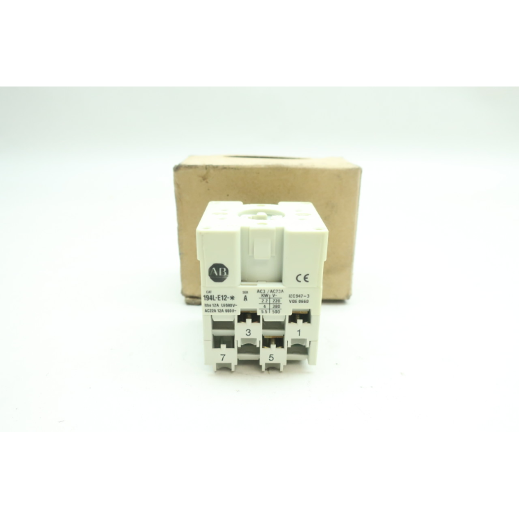 Allen Bradley 194L-E12-1753 On-off Switch 3p 12a 600v-ac Ser A