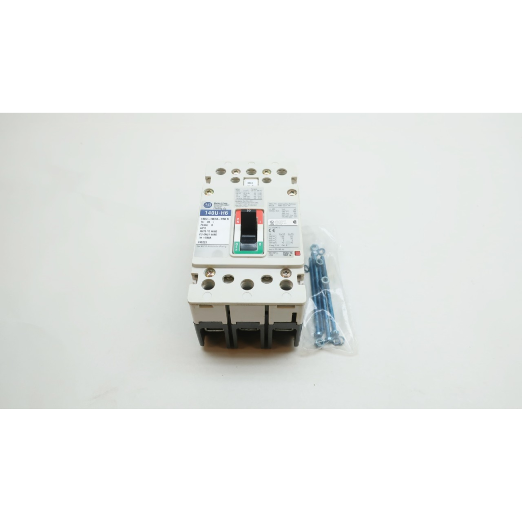 Allen Bradley 140U-H6C3-C20 Molded Case Circuit Breaker 3p 20a Amp 480v-ac Ser B