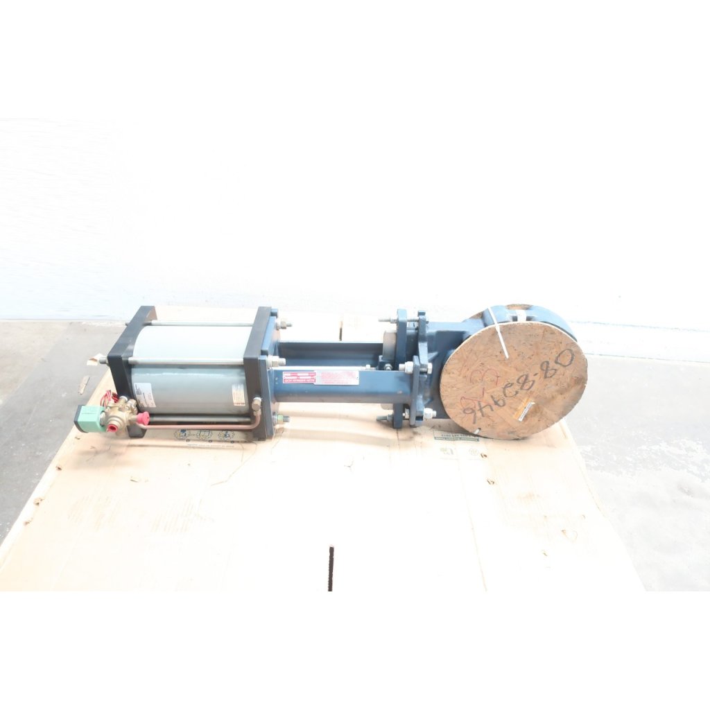 Allen Sherman Hoff 8C83-ADD Pneumatic Steel Lugged Knife Gate Valve 8in