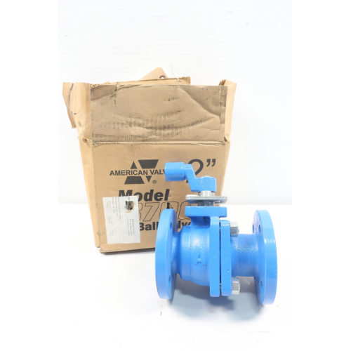 American Valve 3700 Manual Iron Flanged Ball Valve 2in