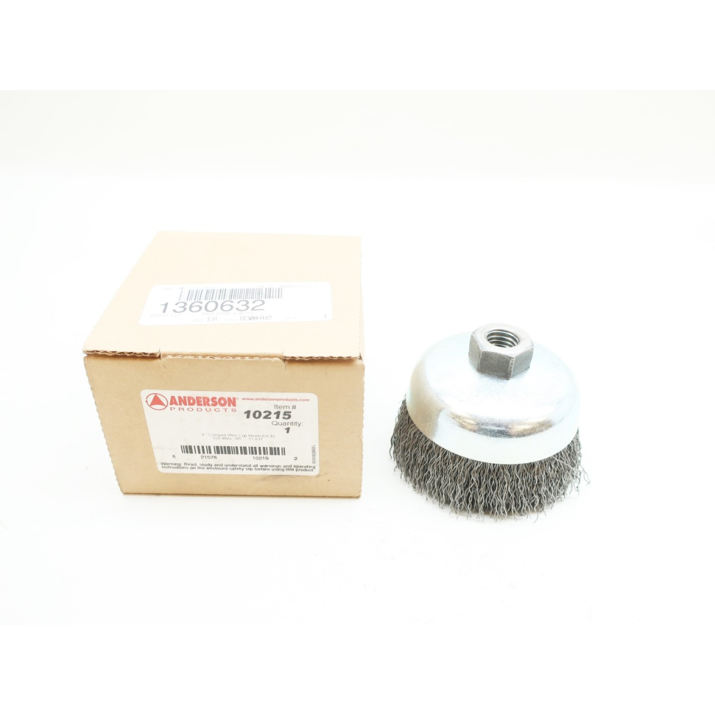 Anderson 10215 4in .020 Wire 5/8in-11ah Crimped Wire Cup Brush