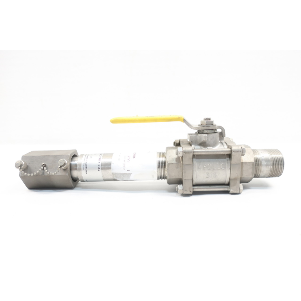 Apollo 1-1/2in Ball Valve W/ Leeds 4908-02 Conductivity Cell
