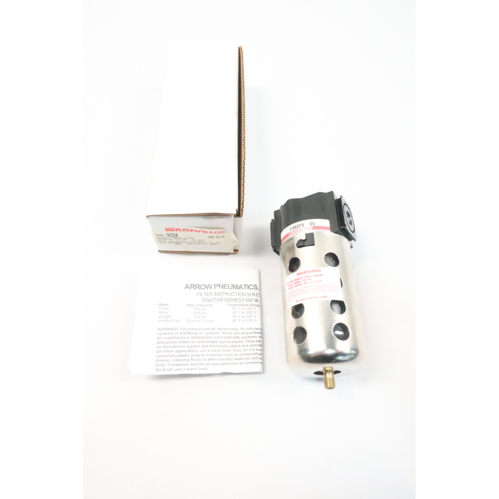 Arrow F352F5 GU Pneumatic Drain Filter Separator 150psi 1/4in Npt