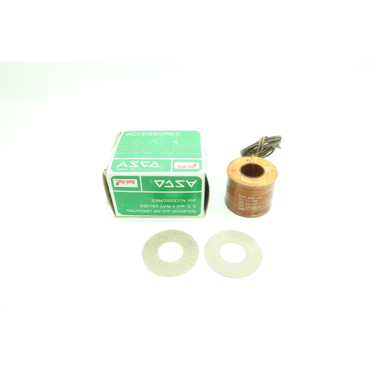 Asco 208-492-1F Red-hat Solenoid Valve Coil 125v-dc