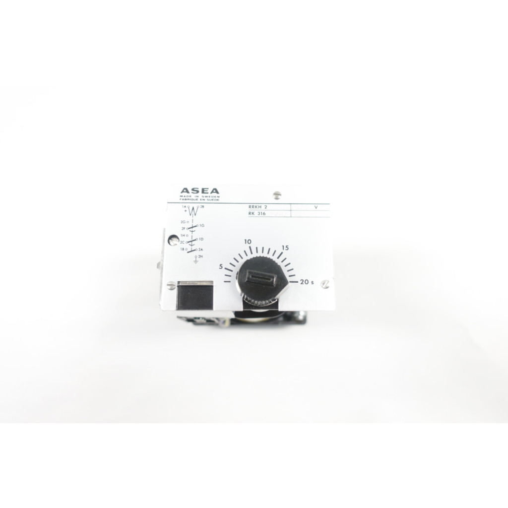 Asea RRKH 2 RK 316 6509 Time Delay Plug-in Relay 0-20 Sec 250v-dc