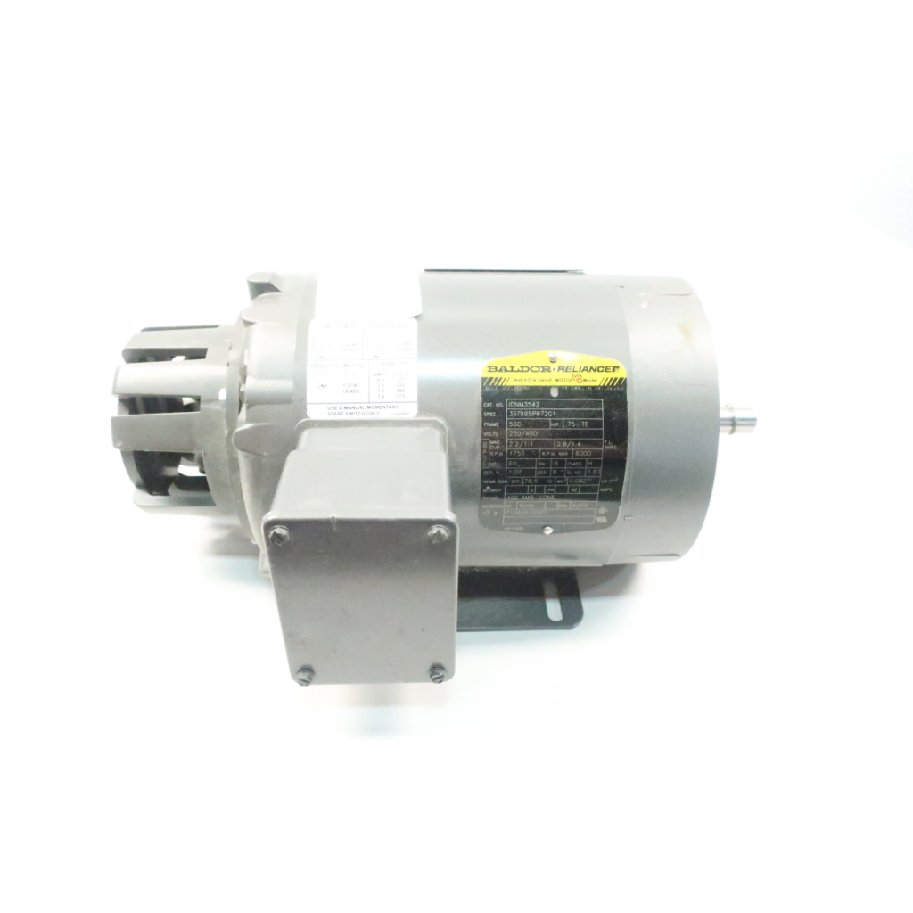 Baldor IDNM3542 Motor 56c 3ph 3/4hp 1750rpm 230/460v-ac