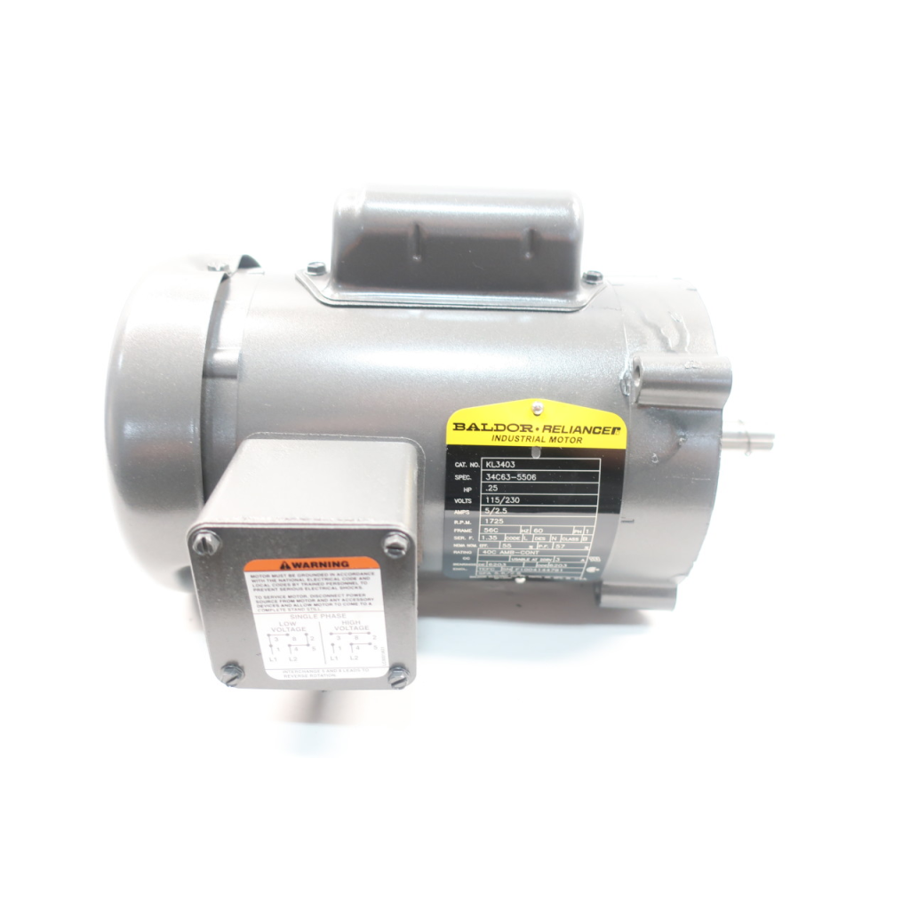 Baldor KL3403 Ac Motor 56c 1ph 1/4hp 1725rpm 115/230v-ac