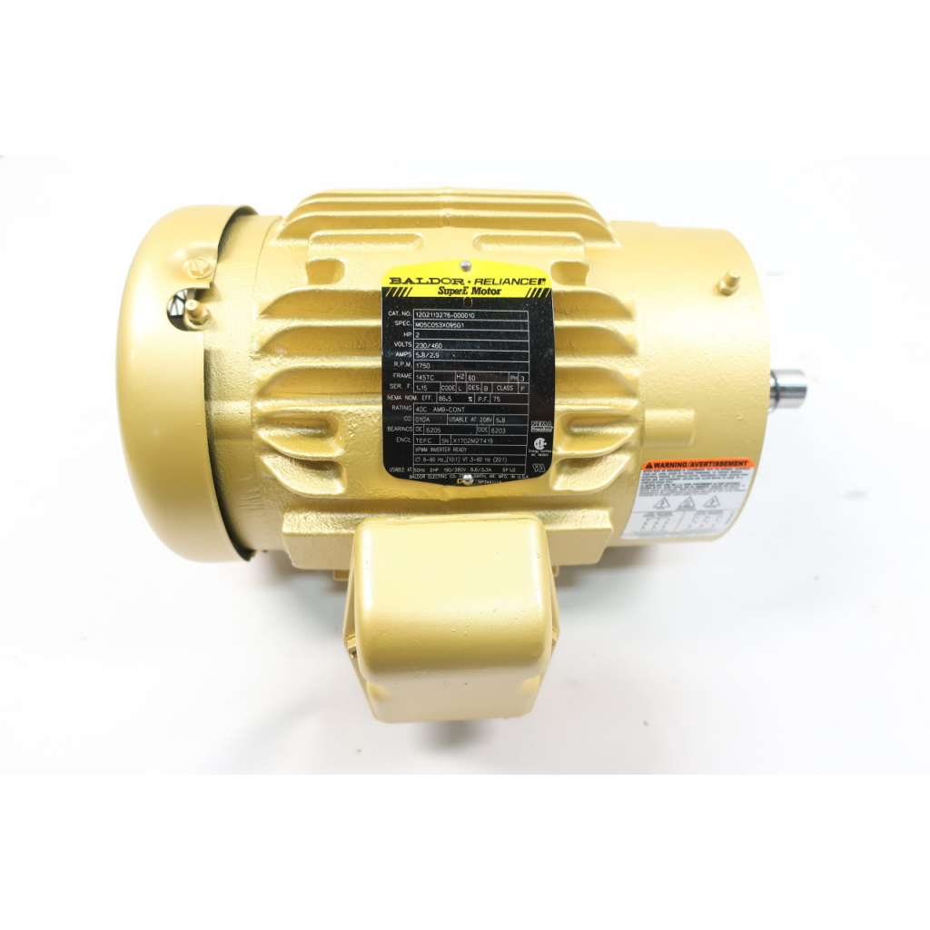 Baldor VEM3587T Super-e Motor 145tc 3ph 2hp 1750rpm 230/460v-ac