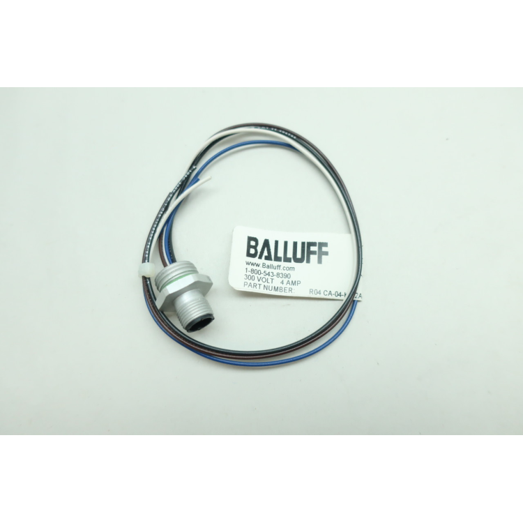 Balluff R04 CA-04-K-22A-010F 4-pin Male Connector