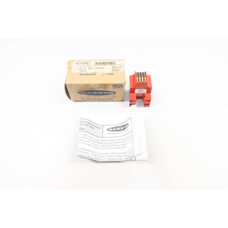 Banner PBAQ Multi-beam 4 Wire Ac Power Block Module 120v-ac 100va