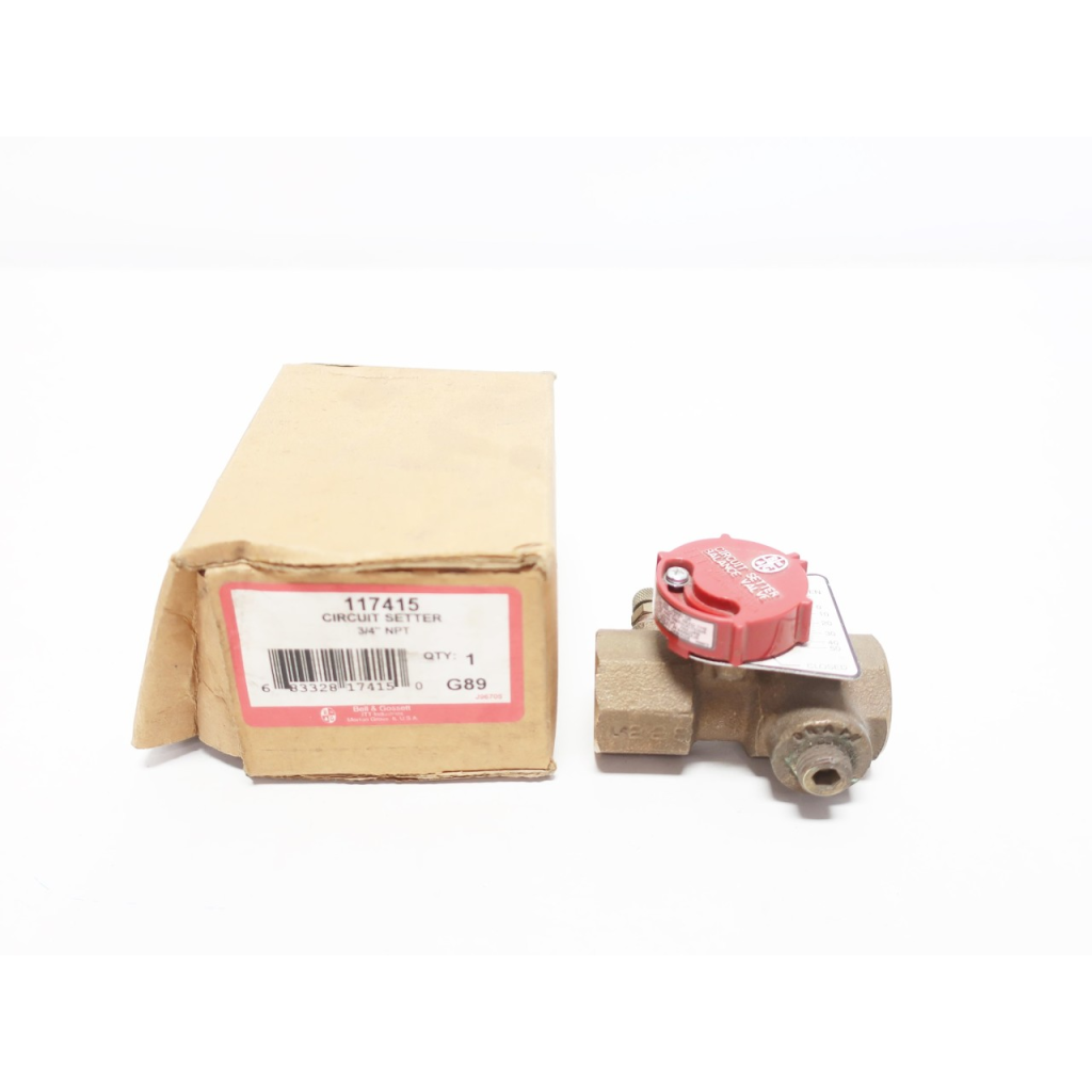 Bell & Gossett 117415 Circiut Setter Balance Valve Manual Bronze 3/4in Npt