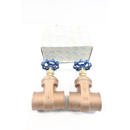 Box Of 2 American Valve M-300S Manual Bronze Wedge Gate Valve 2in Solder 125