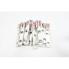Box Of 25 Burndy YA2C2N 2str Cu 2-hole Long Compression Lug