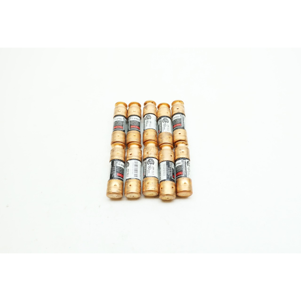 Box Of 10 Bussmann FRN-R-15 Fusetron Cartridge Fuse 250v Rk5 15a Amp