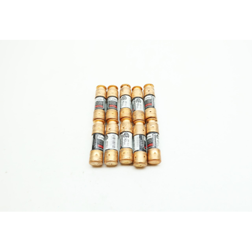 Box Of 10 Bussmann FRN-R-15 Fusetron Cartridge Fuse 250v Rk5 15a Amp
