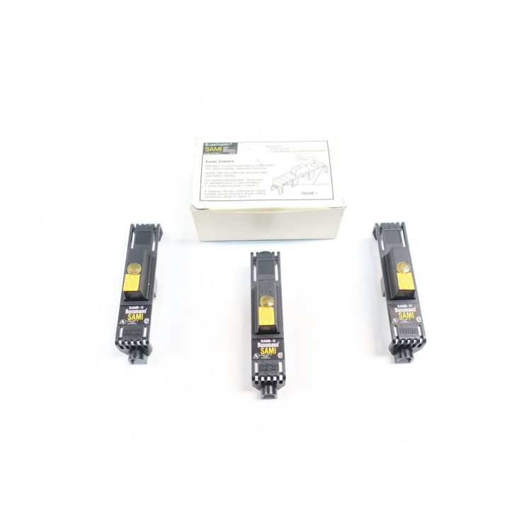 Box Of 3 Bussmann SAMI-1I Indicating Fuse Cover