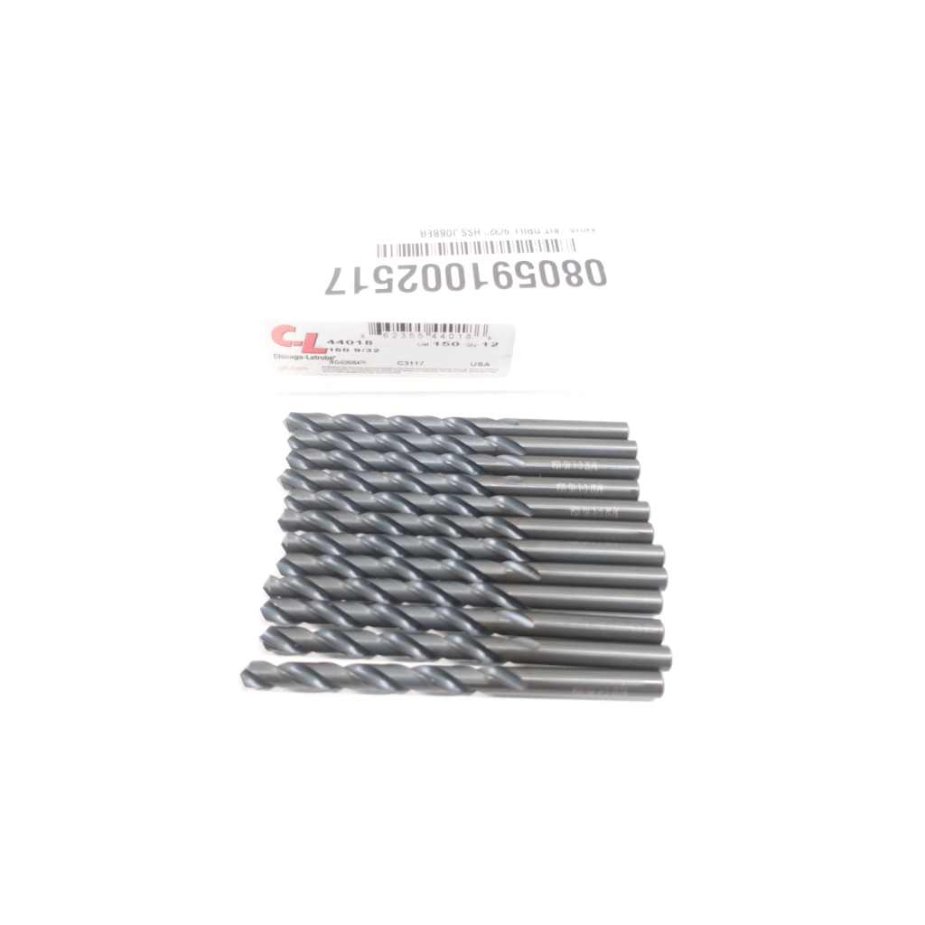 Box Of 11 Chicago-latrobe 44009 9/64in Drill Bit