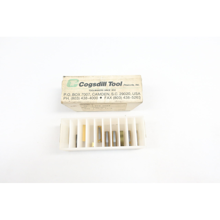 Box Of 10 Cogsdill G49-C1.3-0 Carbide Insert