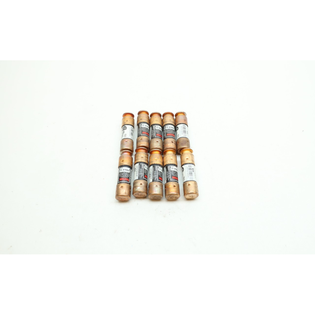 Box Of 10 Cooper Bussmann FRN-R-10 Fusetron Cartridge Fuse 250v Rk5 10a Amp