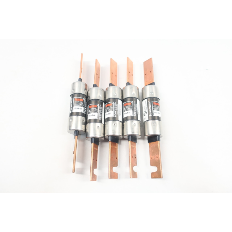 Box Of 5 Cooper Bussmann FRS-R-80 Fusetron Blade Fuse Rk5 80a 600v-ac