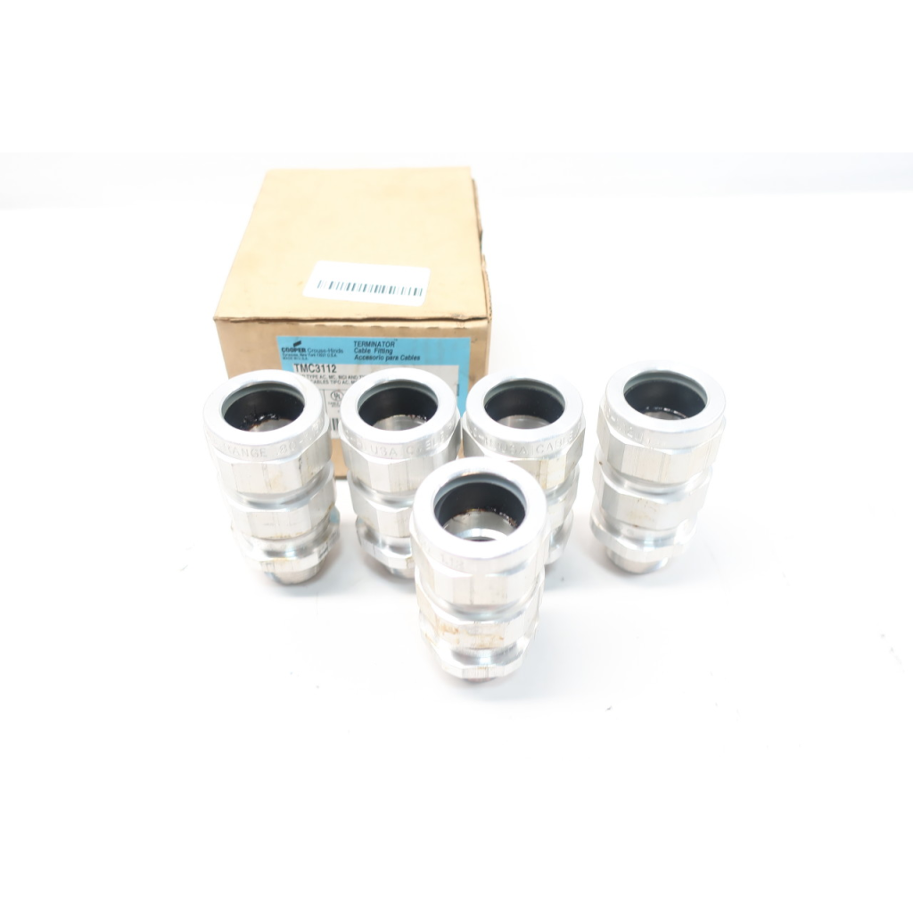 Box Of 5 Crouse Hinds TMC3112 Terminator Cable Fitting 1in