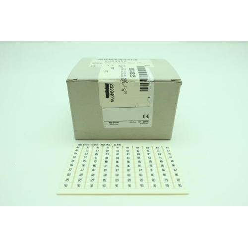 Box Of 45 Entrelec 23304905 No. 81-90 Terminal Block Marker