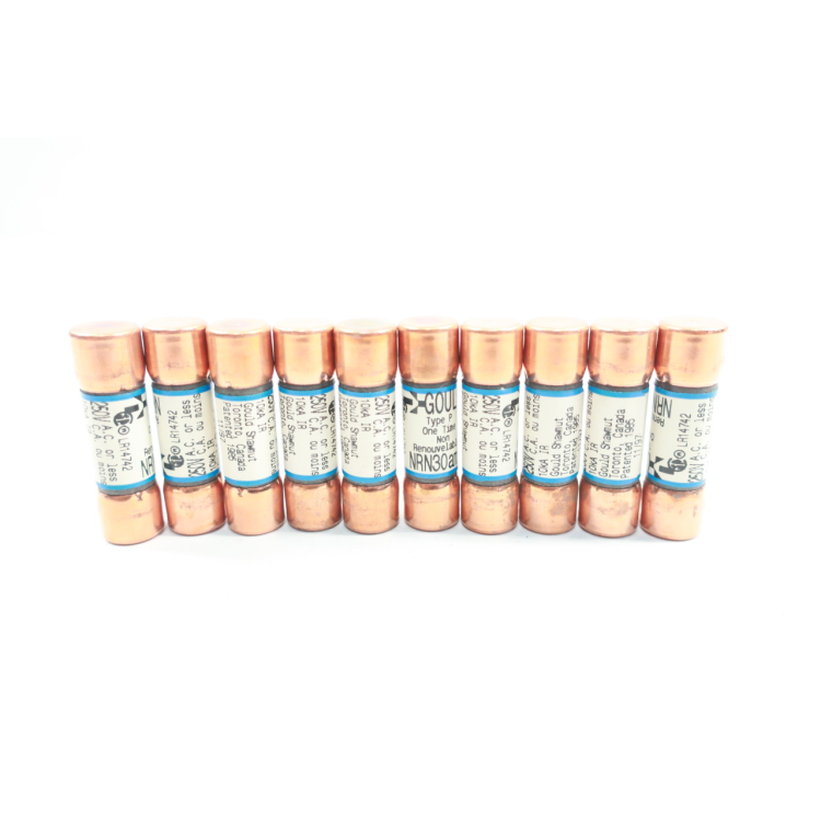 Box Of 10 Gould Shawmut NRN30 Type P Cartridge Fuse 30a 250v-ac
