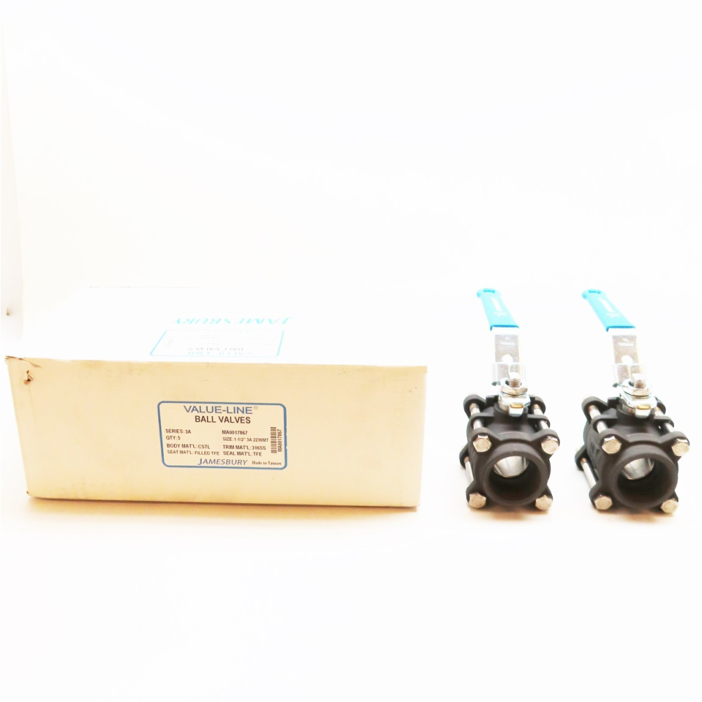 Box Of 2 Jamesbury MA0017867 Manual Steel Ball Valve 1-1/2in Npt