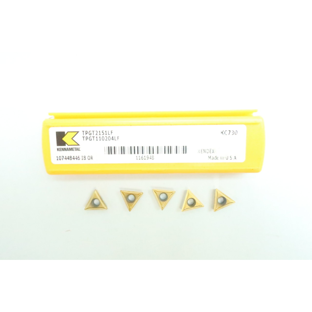 Box Of 5 Kennametal TPGT2151LF TPGT110204LF Carbide Insert