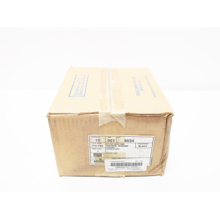 Box Of 10 Leviton 6034 20/30a Amps 4/5 Wire Locking Connector Boot