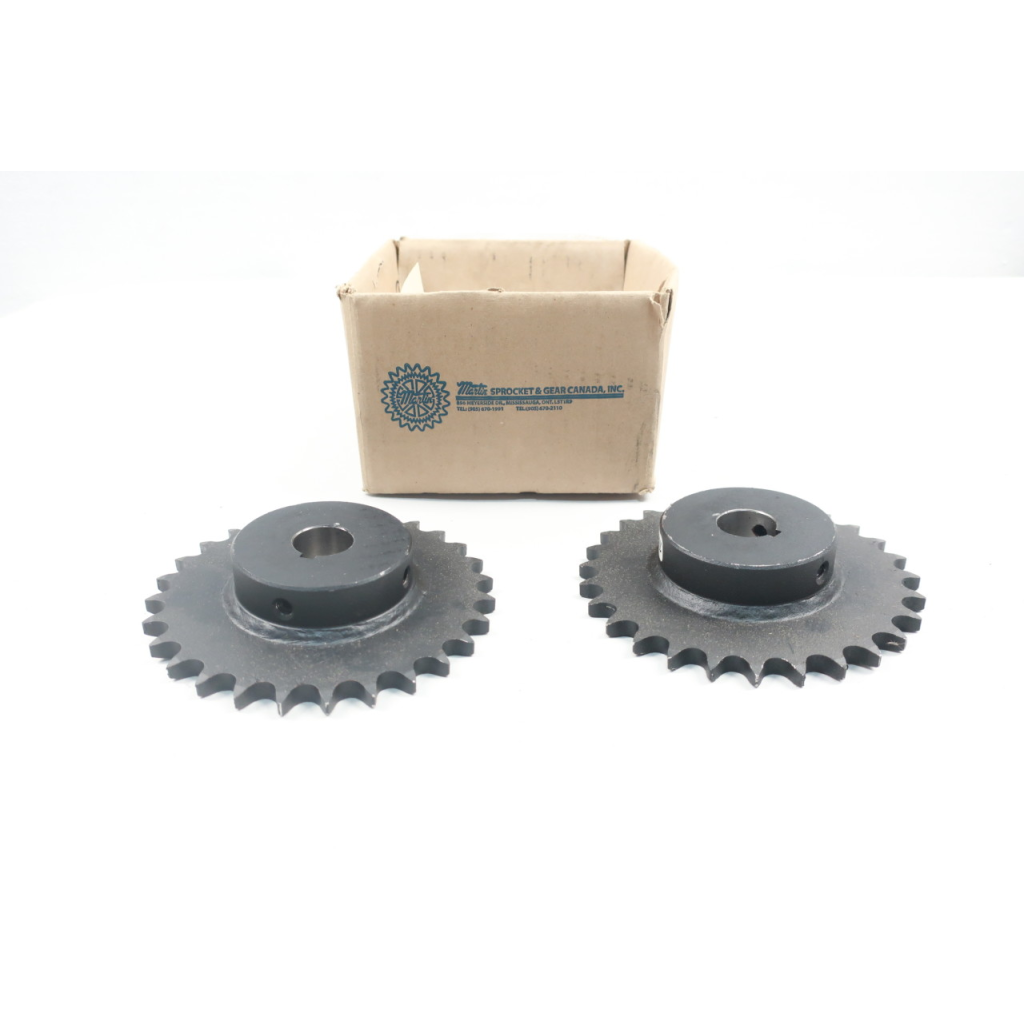 Box Of 2 Martin 50BS28 Single Roller Chain Sprocket 1in 28t 5/8in