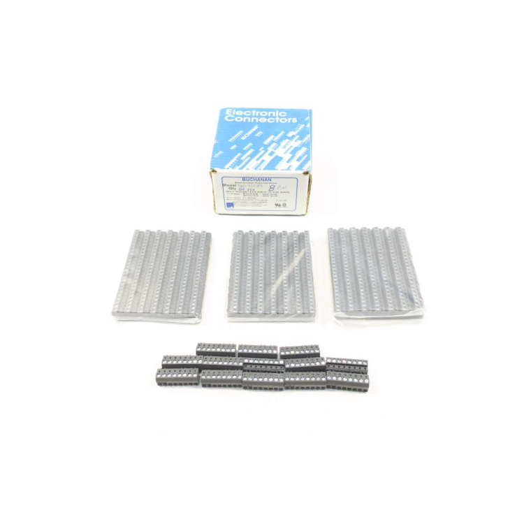 Box Of 76 New Buchanan B51C4U08T 5mm Terminal Connectors 8-pin 600v 15a