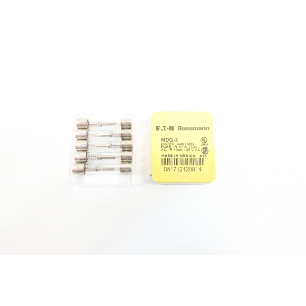 Box Of 5 New Eaton MDQ-3 Bussmann Fuse 100a 250v-ac