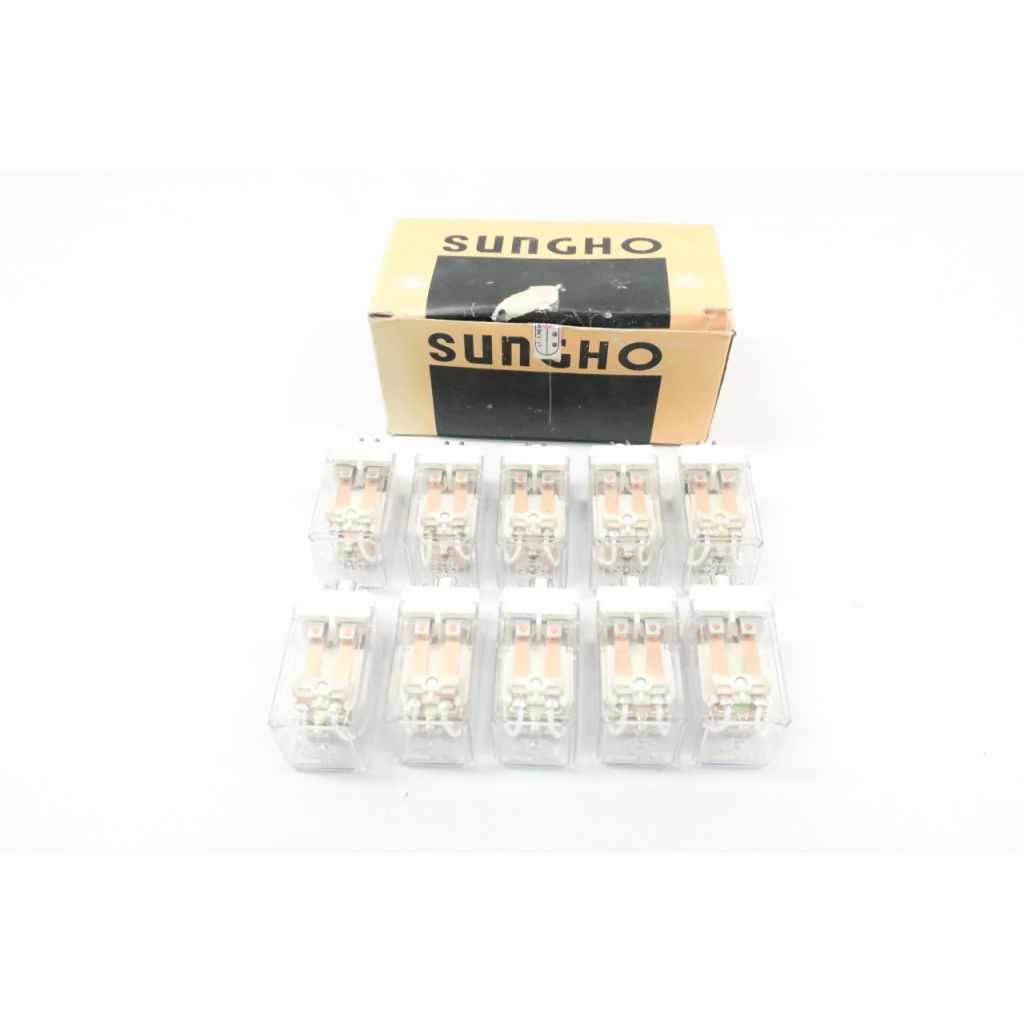 Box Of 10 New Sungho SHR-MP2S Relay 220v-ac