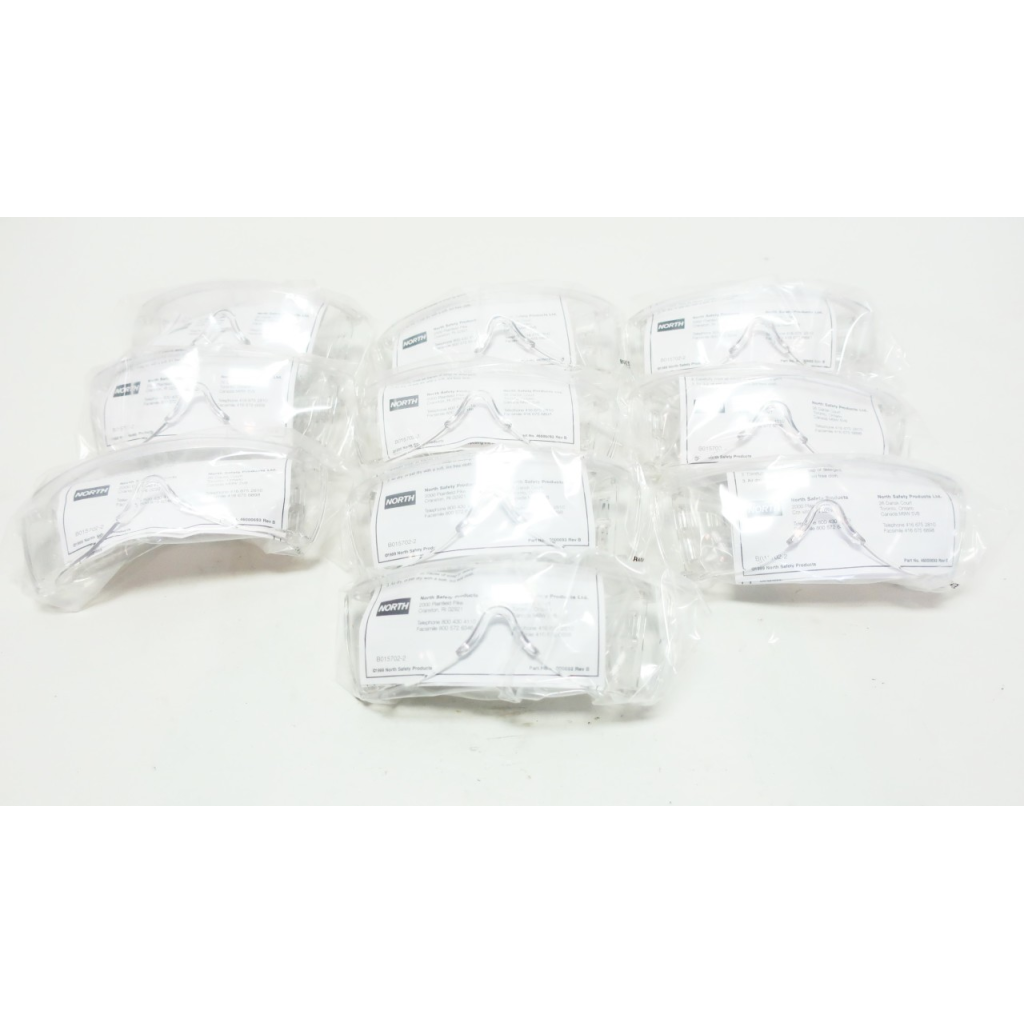 Box Of 10 North T18000 180 Clear Protective Eyewear