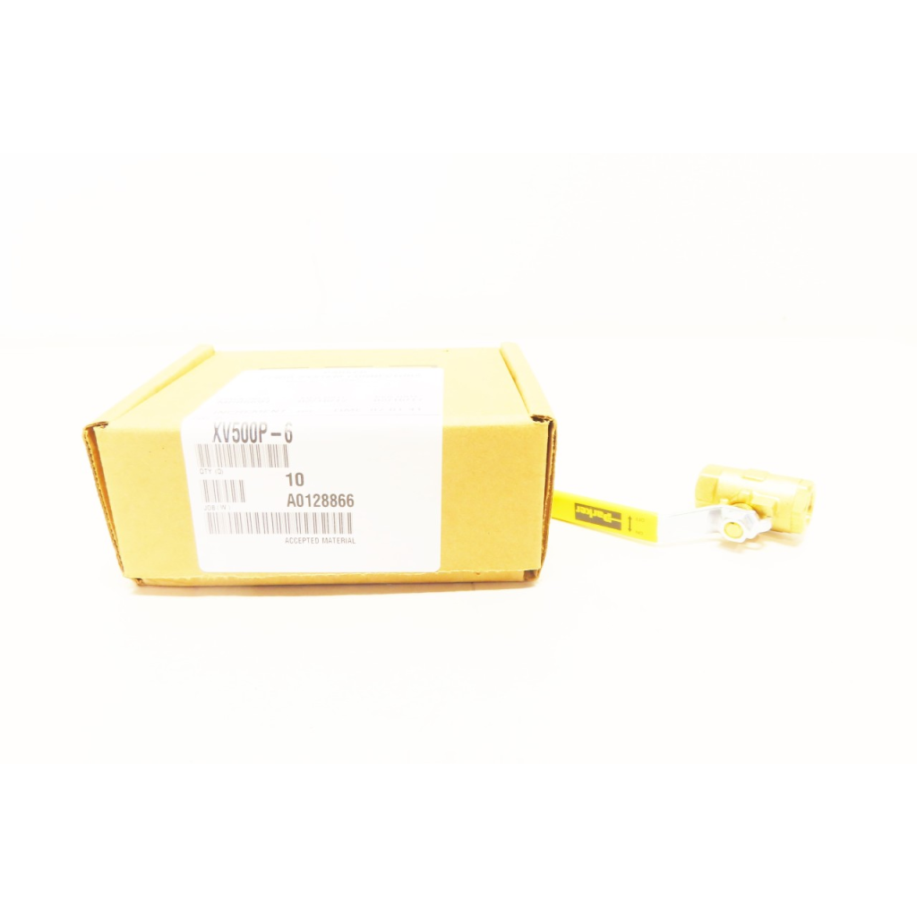 Box Of 10 Parker XV500P-6 Manual Brass Ball Valve 3/8in Npt