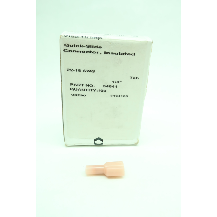 Box Of 100 Premier 34641 Visa-crimp Quick-slide Connector 1/4in