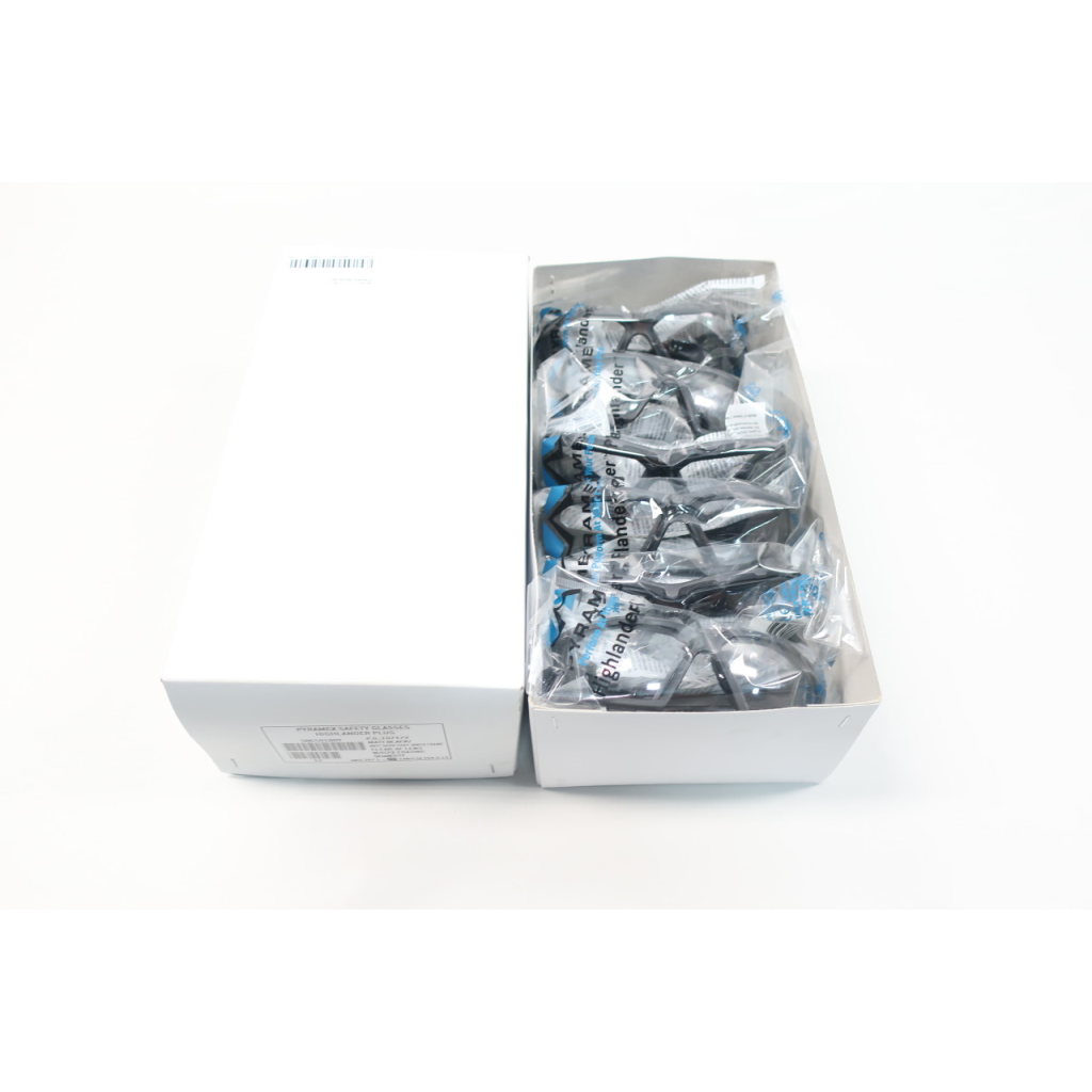 Box Of 12 Pyramex SBG5010DT Matt Black Clear Lens Safety Glasses